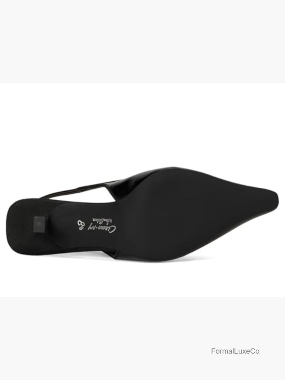 Women's Slingback Pumps with Pointed Toe and Kitten Heel - Picture 3 of 7